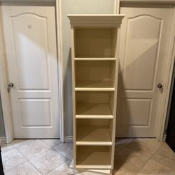 Five Tier Wide Wooden Storage With Mirror