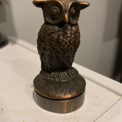 Bronze Owl Statuette