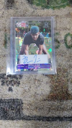 Pro Set Leaf Rookie Card Autographed  Bryan Acuna 