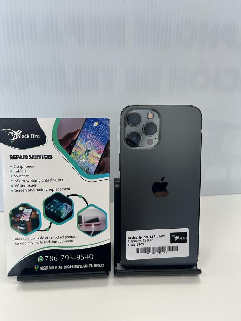 iPhone 12 Pro Max  Capacidad 128GB  Unlocked (desbloqueado )