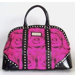 New open box Betsey Johnson/Betseyville Pink Rose Studded Duffle Bag ( reseda CA)
