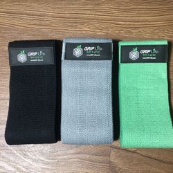 PREMIUM GRIP Life Hip Booty Bands Fabric Resistance Bands for Gym Home Workout (Set of 3)