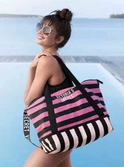 Victoria’s Secret Weekender Striped Tote Bag Details: -Brand New With Tag  in Original Packaging -From Victoria’s Secret -Weekender Style for Sale in
