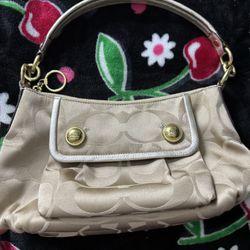 Y2K Beige/tan/brown Vintage Coach Shoulder Bag