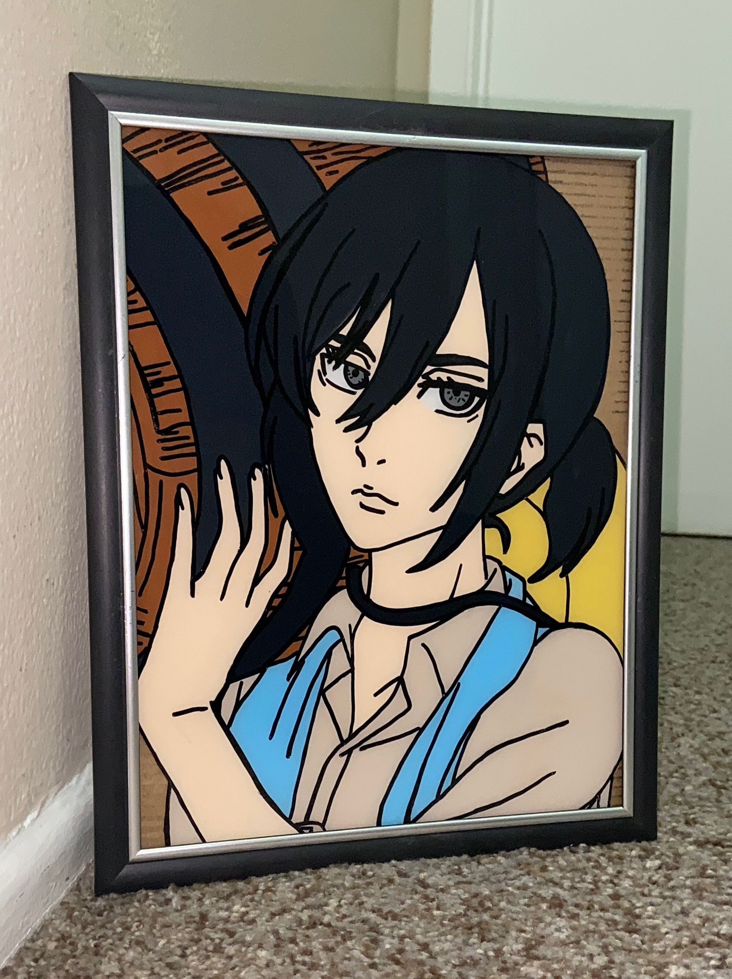 Glass Anime Painting Attack on Titan Custom Portraits Of Friends, Family, & Pets LOCATED IN COVINA