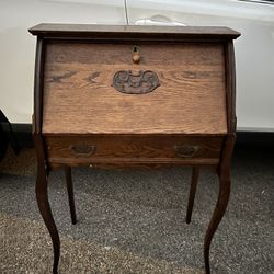 Vintage Oak Drop Leaf Desk