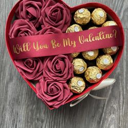 Valentines Day Heart Chocolate Box 