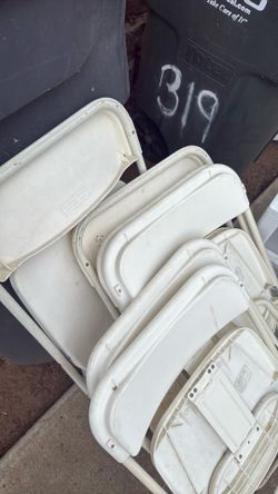 Plastic folding chairs!