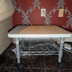 Safco Onyx Rolling Cart Printer Stand, Under-Desk Mobile Utility Table for Home Office with Steel Shelf