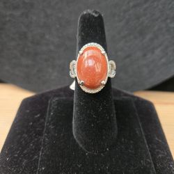 Genuine Red Goldstone Ring