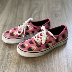 VANS Off The Wall Authentic Late Night Cupcake Pink Skate Shoes W7 M5.5
