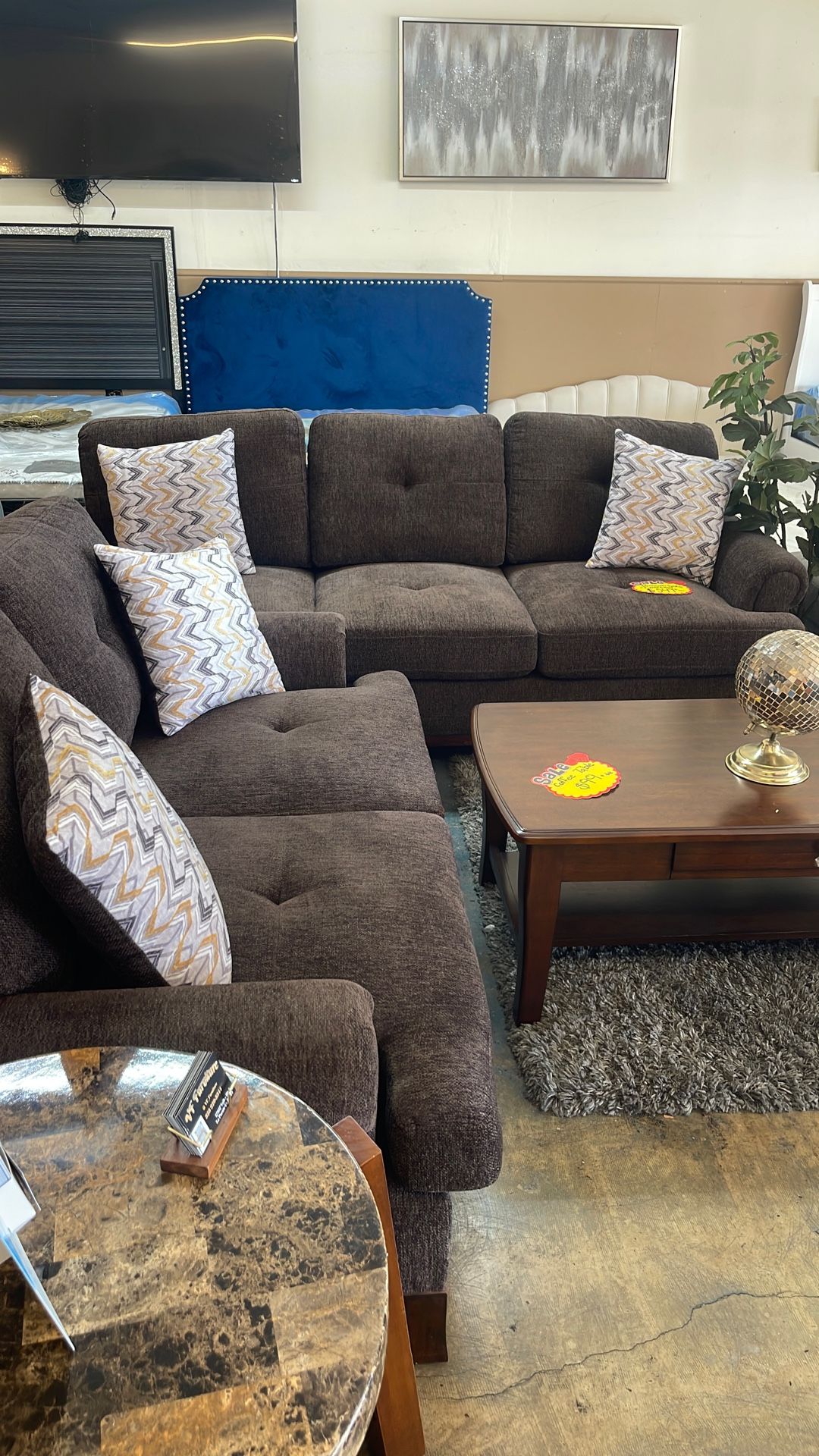 Brown Sofa And Loveseat