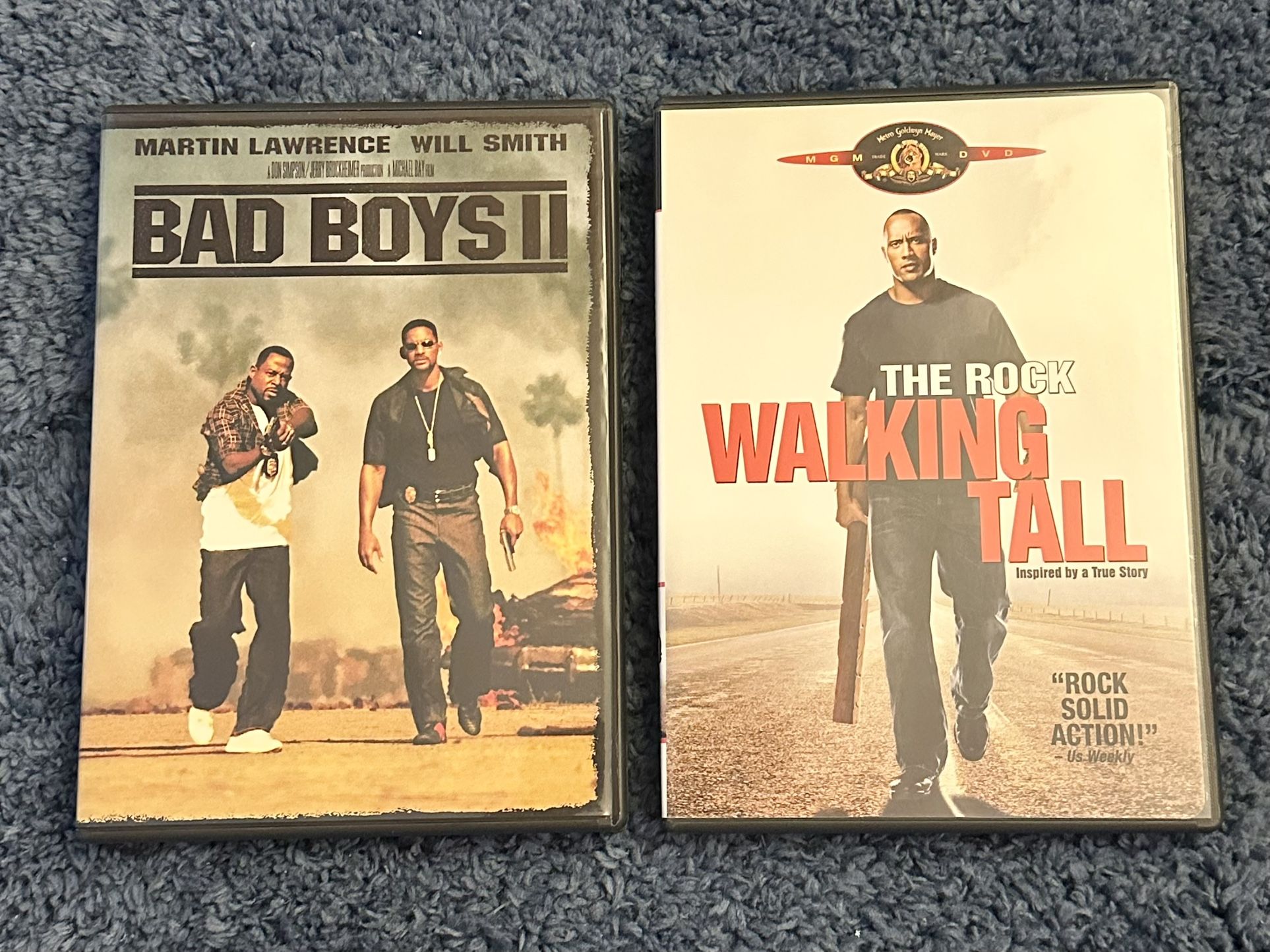 Lot Of 2 Action DVD Movies - Bad Boys ll/Walking Tall (2003, 2004)