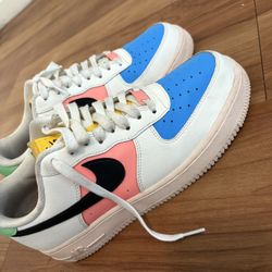Multicolored Nike Air forces 