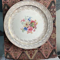 E. Dwin Knoles 22 Karat Gold Inlay Plate