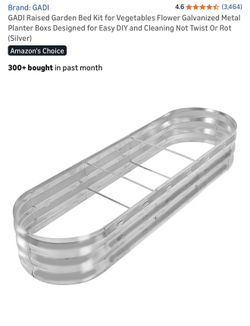 GADI Raised Garden Bed Kit for Vegetables Flower Galvanized Metal Planter Boxs Designed for Easy DIY and Cleaning Not Twist Or Rot (Silver)