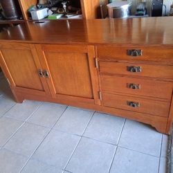 HARD WOOD CABINET 2 DRAWERS ONE FILE DRAWER .61 X 29 X 22 DEEP..NICE..