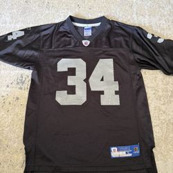 Vintage Reebok Los Angeles Oakland Raiders Jordan Jersey Size Large 14-18 In Youth Or Womans, Not Bo Jackson, Carr, Adams, Lynch