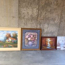 Various Paintings Nature Landscapes Winter Scenes Flowers