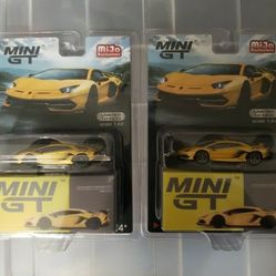 Mini GT CHASE Lamborghini Aventador SVJ Giallo Orion With Regular Model Sealed