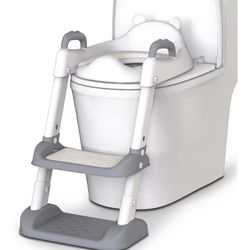 HBTower Potty Training Seat With Step Stool Ladder For Toddlers, Adjustable Kids Toilet Seat