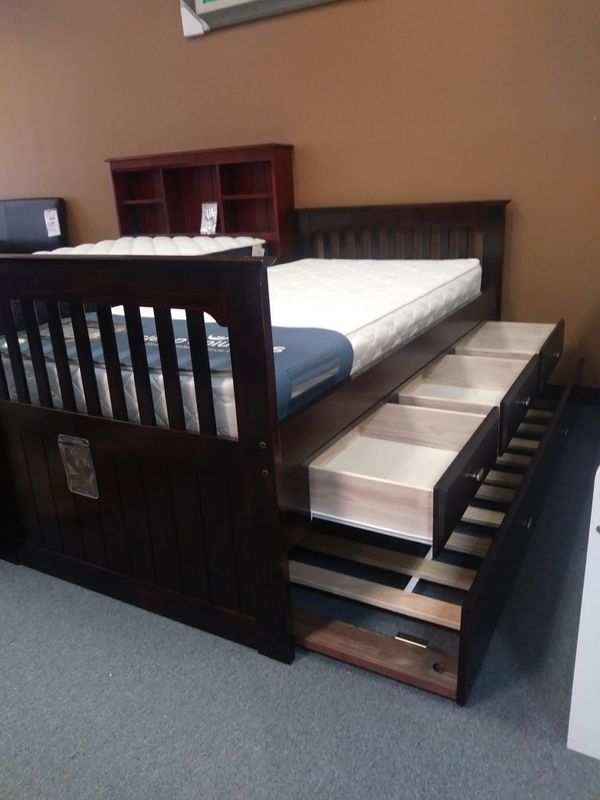 Twin Rake Bed With 6 Drawer Underneath Storage Or Three Twin Rake Bed With 6 Drawer Underneath Storage Or Three Trundle Option