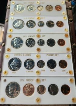 Lot of 5 silver proof set 90% silver
