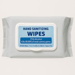 Hand Sanitizing Wipes – 75% Alcohol – 80 Count – Fragrance-Free