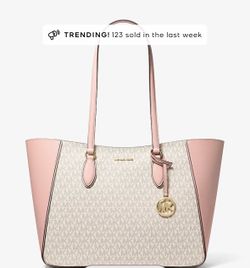 MK Pink and Beige Handbag
