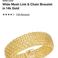 14kt gold Mesh Bracelet 