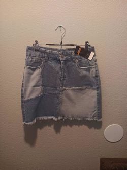 No Boundaries Blue Denim Skirt