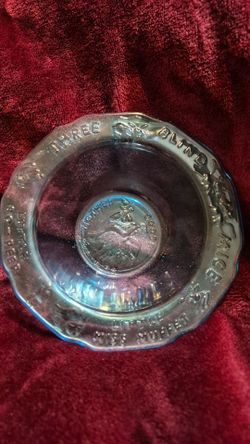 Vintage Tiara Blue Mother Goose Bowl