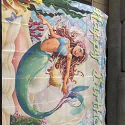 Little Mermaid Backdrop/Banner Party Supply