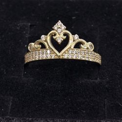 10kt Real Gold Crown Ring For Women 