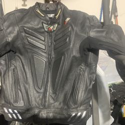 Joe Rocket Leather Jacket With Vents In Great Condition