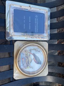 Silver and gold 5x7 picture frame