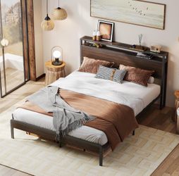 Queen Foam Mattress & USB Frame