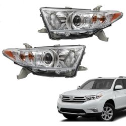 2011-2013 Toyota Highlander Halogen Right & Left Side Headlight HeadLamps