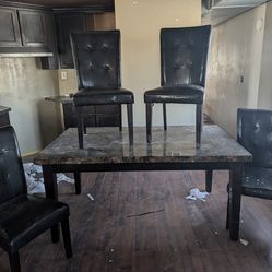 Table, chairs