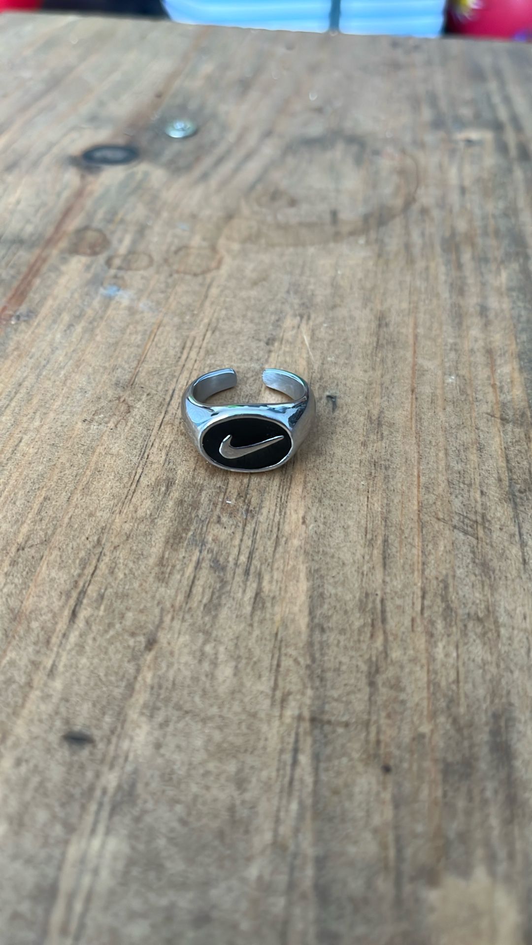 Nike Swoosh Silver Ring