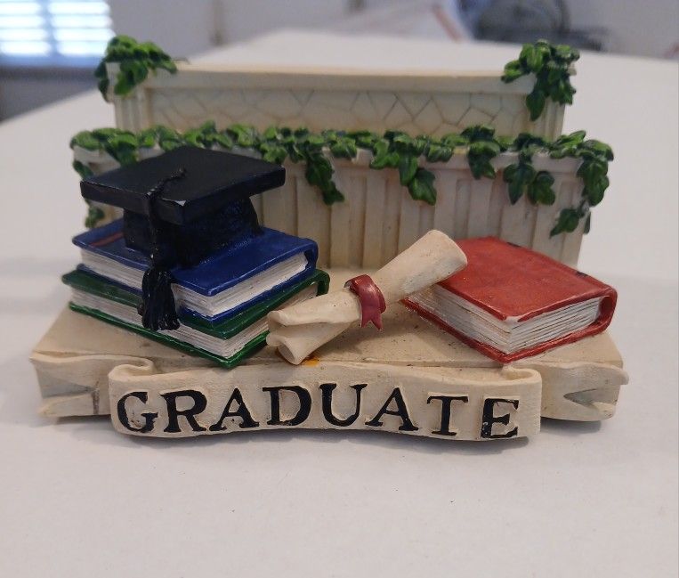'GRADUATE' - Ceramic Desk Decor/ Business Card Holder