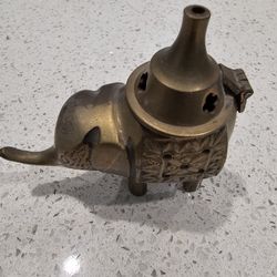 Vintage Brass Elephant Incense Burner