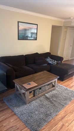 Brown couch comfortable