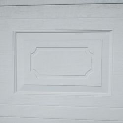 Used 18x7 White Insulated Garage Door 