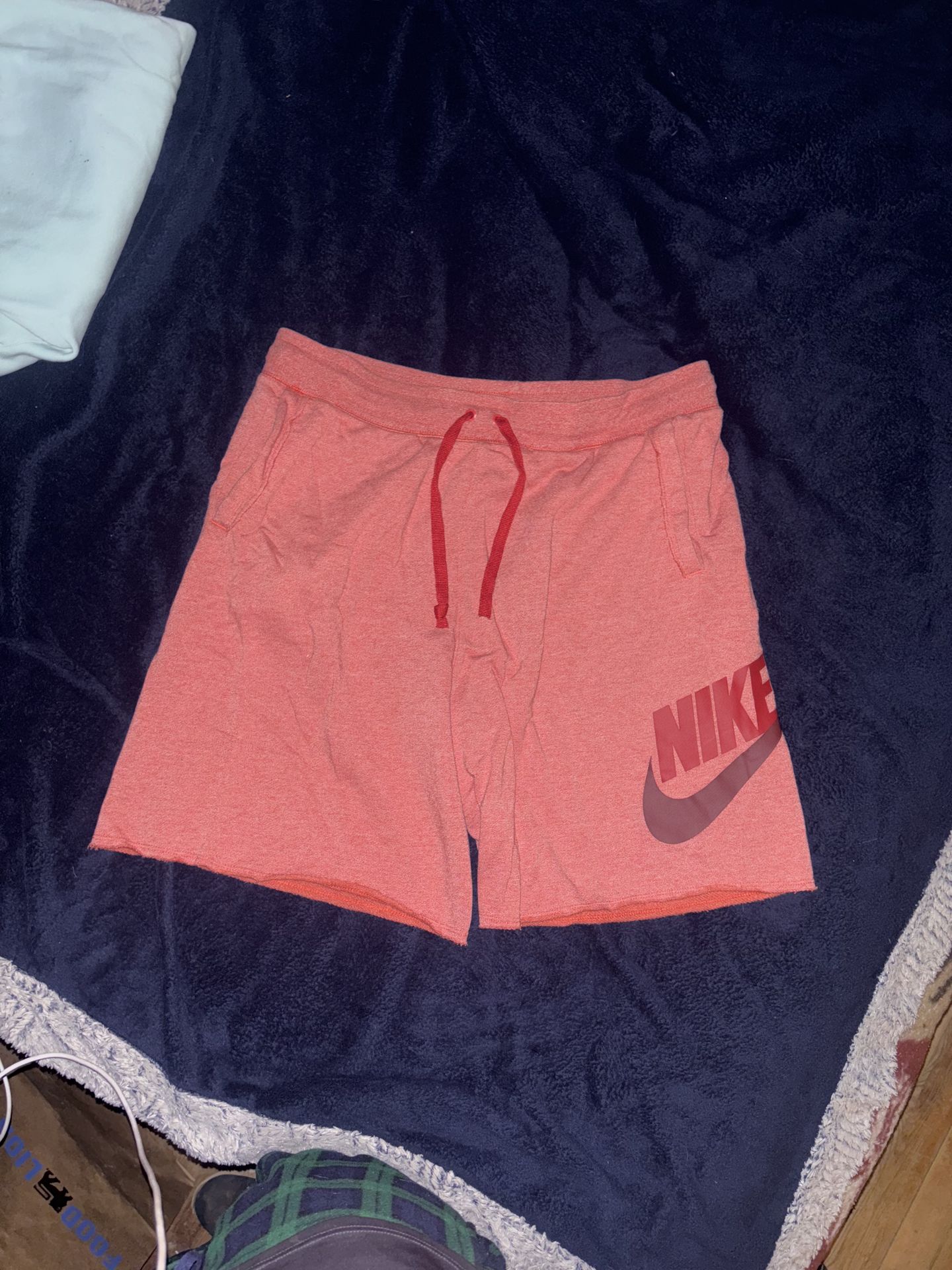 Nike red sweatpants drawstring shorts men’s Size XL