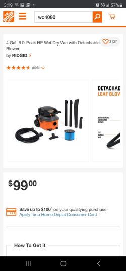 New Rigid wet/dry vacuum and blower