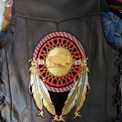 Indian Leather Vest Small Guy Or Large Woman's 