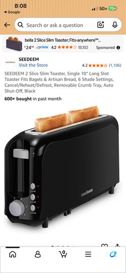 2 SLICE TOASTER SLIM x2