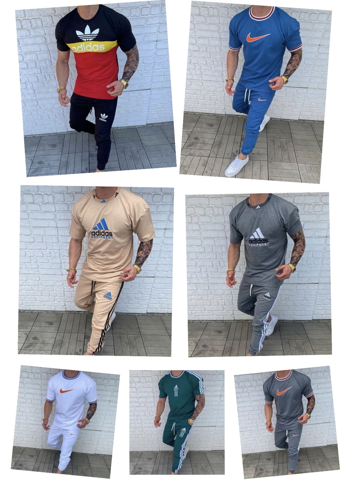 Men’s Nike & Adidas ( T-Shirt & Joggers Matching Set ) - Brand New / Never Worn.