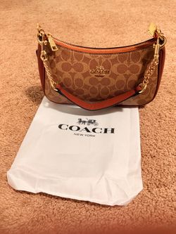 Coach Signature Shoulder Bag with Dust Bag